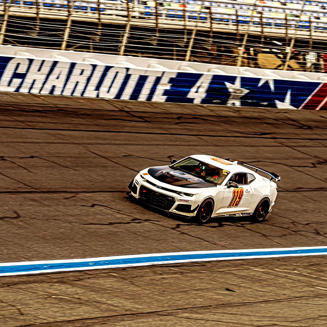 Racing at Charlotte Motor Speedway